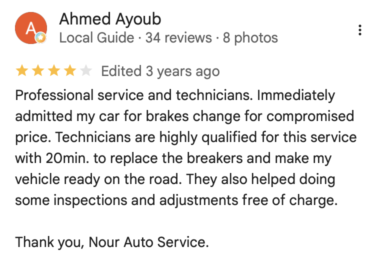 تقييم على Google Reviews — 8
